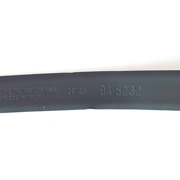 Men's Italian Leather Dress Belt Size 38 Brown Made In Italy Work Minimalist - Picture 5 of 11